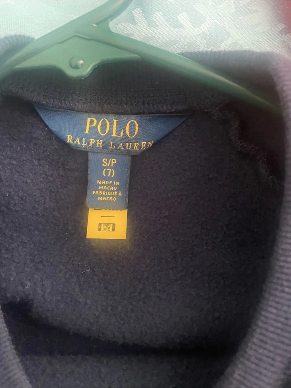 Ralph Lauren Navy Polo Bear Sweatshirt Dress with Graphic